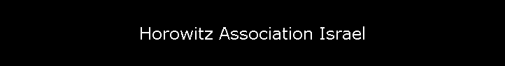 Horowitz Association Israel